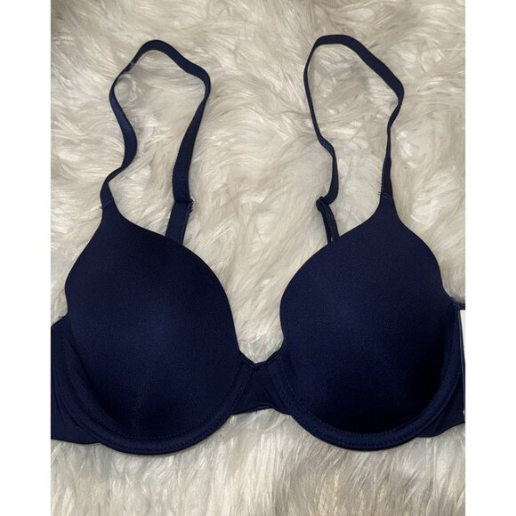 Gap Body Everyday T-Shirt Bra Lined Underwire Womens 32B Blue New Nwt - Picture 3 of 6